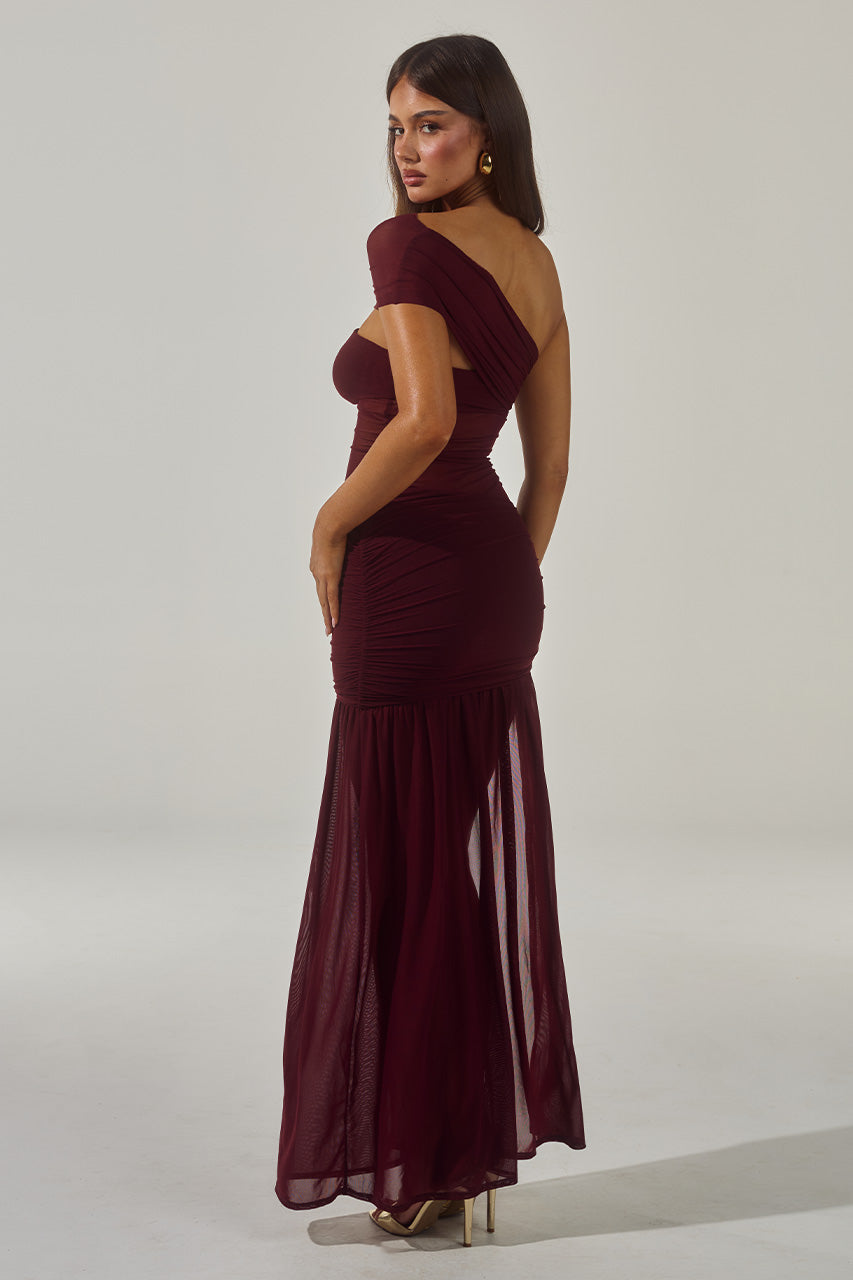 SORELLI ONE SHOULDER MINI DRESS - PLUM - SORELLIONESHOULDERMINIDRESS-PLUM-7