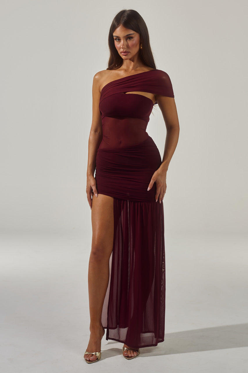 SORELLI ONE SHOULDER MINI DRESS - PLUM XXL - SORELLIONESHOULDERMINIDRESS-PLUM-8