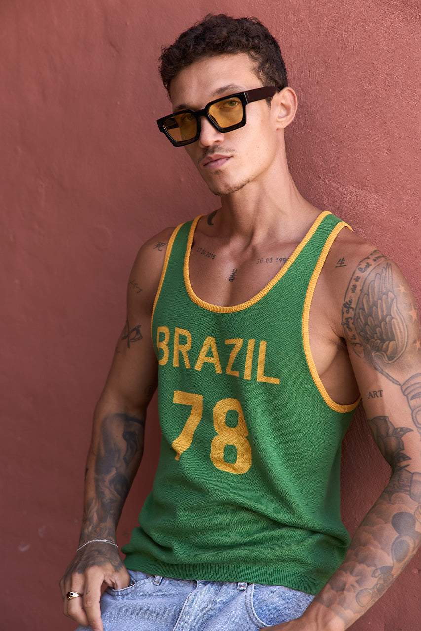 SORETTI KNIT TANK - BRAZIL GREEN