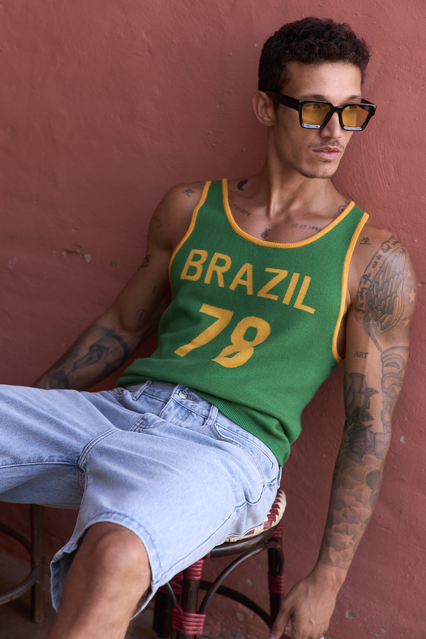 SORETTI KNIT TANK - BRAZIL GREEN - SORETTIKNITTANK-BRAZILGREEN