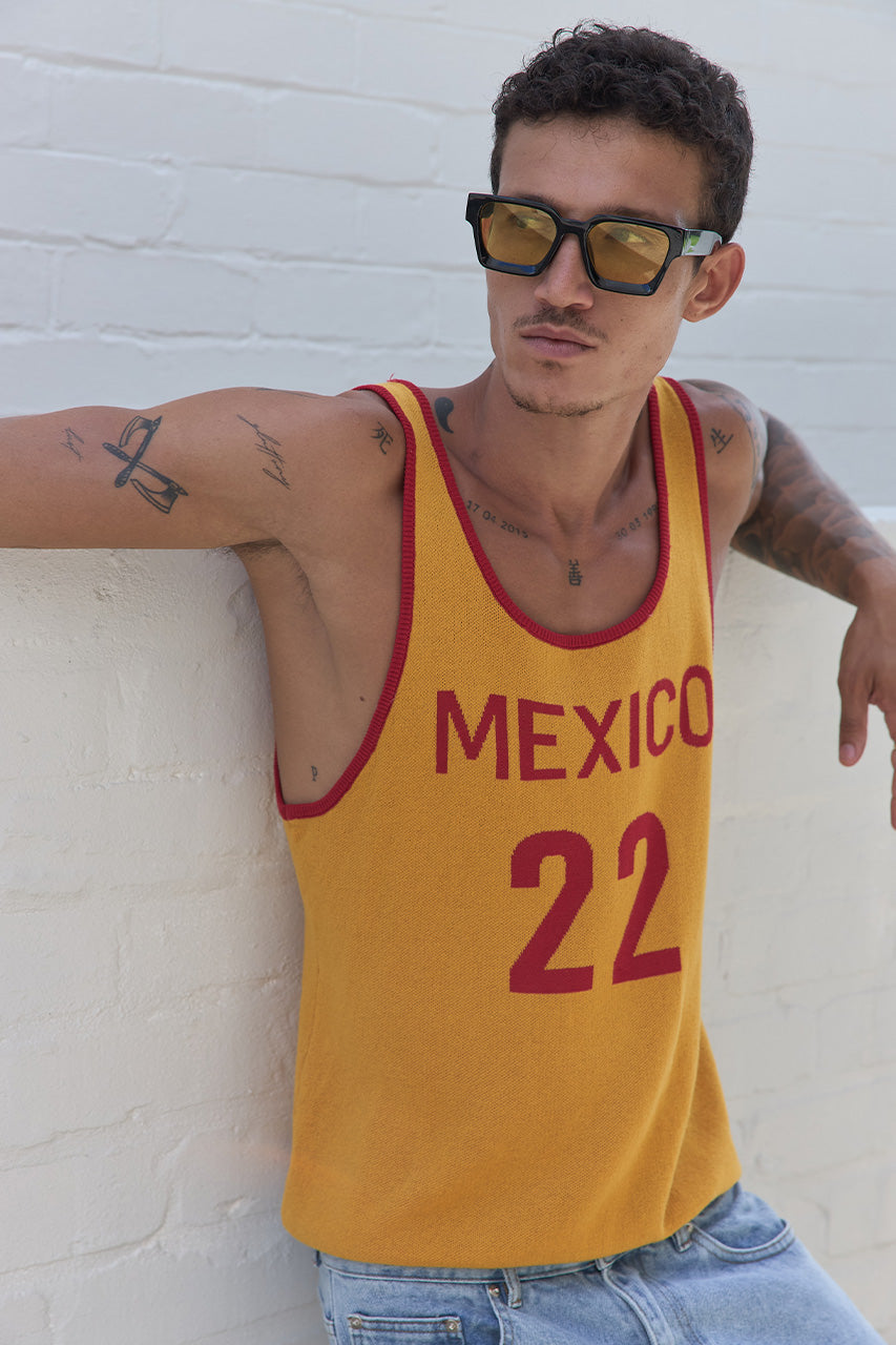SORETTI KNIT TANK - MEXICO PAPAYA