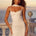 STARLA BUSTIER SCARF MINI DRESS - WHITE