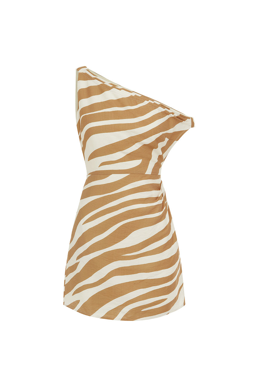 STEFANI MINI DRESS - TAN - STEFANIMINIDRESS