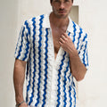 STEFANO KNIT TOP - BLUE MULTI