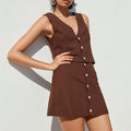 STELLA MINI SKIRT - CHOCOLATE