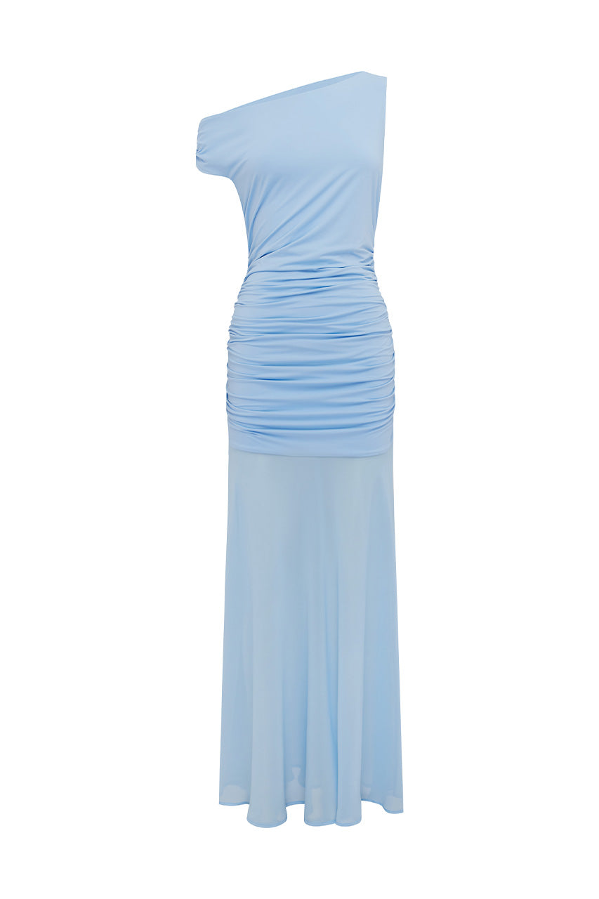 STEPHANIE ONE SHOULDER MAXI DRESS - BLUEBELL - STEPHANIEONESHOULDERMAXIDRESS-BLUEBELL