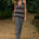 SUKI HALTER MAXI DRESS - CHOCOLATE/BLUE