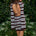 SUKI LONG SLEEVE KNIT MINI DRESS - CHOCOLATE/BLUE