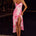 SURELLA RUFFLE HEM MIDI DRESS - FANTASIA PINK