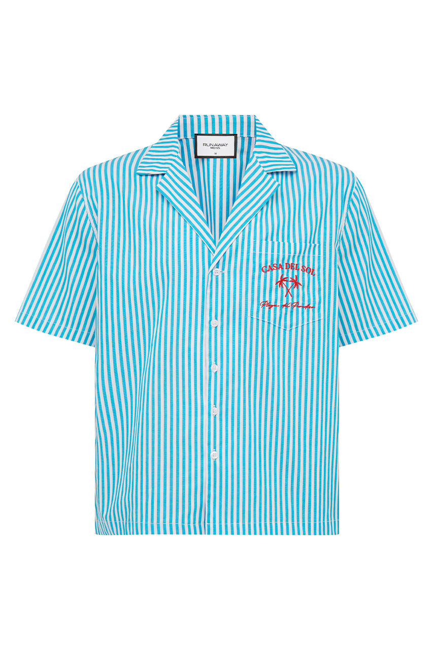 SYLAS SHORT SLEEVE SHIRT - BLUE STRIPE - SYLAS_SHORT_SLEEVE_SHIRT_-_BLUE_STRIPE-5