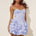 TABITHA BUSTIER RUFFLE MINI DRESS - BLUEBELL