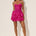 TABITHA BUSTIER RUFFLE MINI DRESS - FUCHSIA