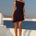 TACHA ONE SHOULDER MINI DRESS - BLACK