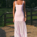 TAHLIA SQUARE NECK MAXI DRESS - PETAL