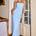 TALEAH STRAPLESS CORSET MAXI DRESS - BLUEBELL