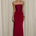 TALEAH STRAPLESS CORSET MAXI DRESS - CHERRY