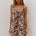 TALLI HALTER SQUARE NECK MINI DRESS - AMIRA CHOCOLATE