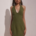 TANZIA MINI DRESS - KHAKI
