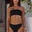 TERA  BANDEAU CROP - BLACK