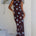 TERA HIGH NECK MAXI DRESS - CHOC/SKY BLUE POLKA