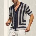 THEO KNIT  SHIRT - NAVY/WHITE