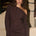 THERESA ONE SHOULDER MINI DRESS - CHOCOLATE