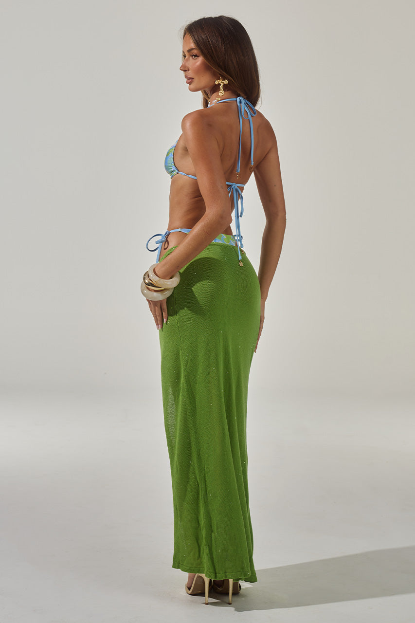 KIVA HIGH SIDE SLIT MAXI SKIRT - KIWI - TIAGOHALTERRUCHEDBIKINITOPXTIAGOTIESIDEBIKINIBOTTOM-LANAGREENXKIVAHIGHSIDESLITMAXISKIRT-KIWI-6
