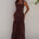 TILLIE SHEER BOTTOM MAXI DRESS - CHOC/LEMON POLKA