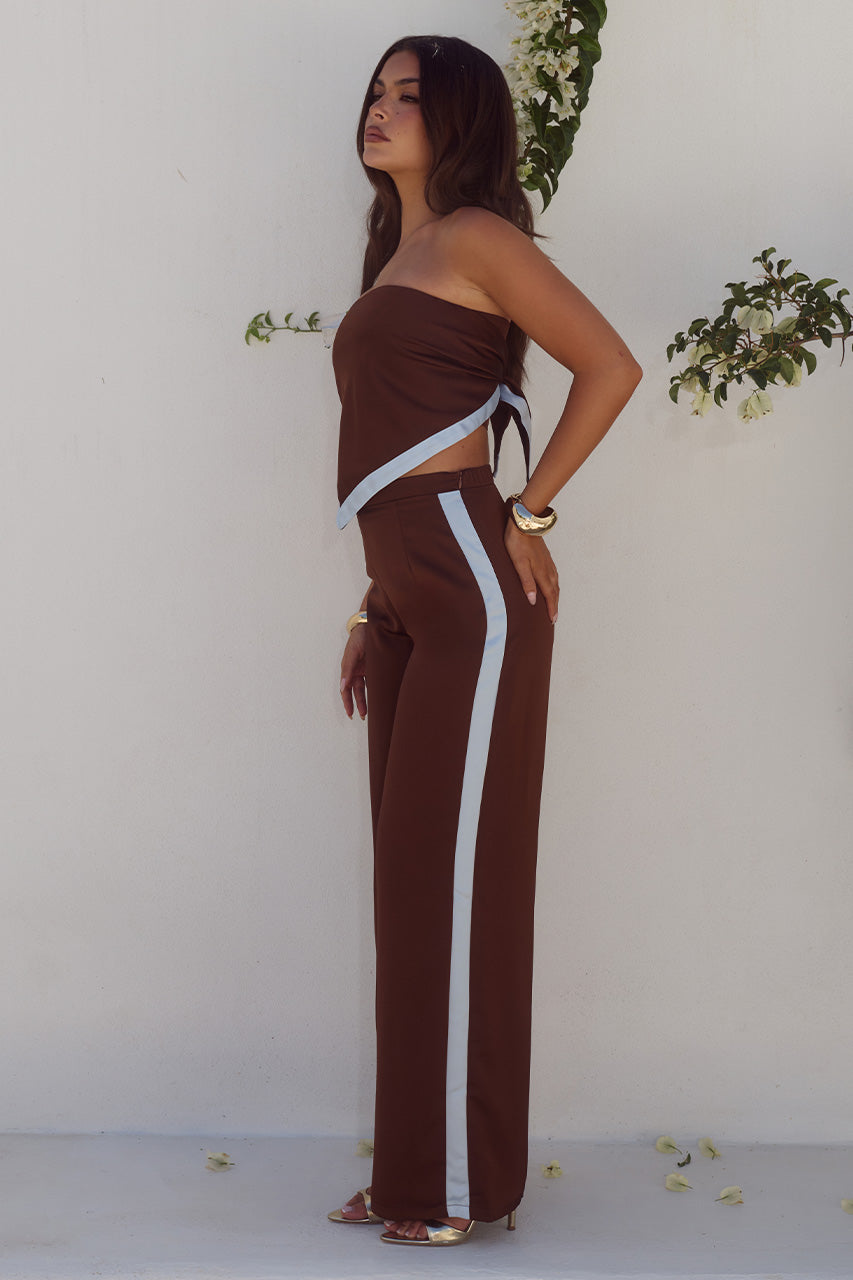 TURNER PANT - CHOCOLATE/SKY BLUE - TINASCARFTOPXTURNERPANT-CHOCOLATESKYBLUE-3
