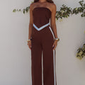 TURNER PANT - CHOCOLATE/SKY BLUE