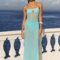 TISHA MAXI DRESS & BELLA BRIEF - AQUA