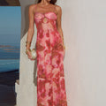 TISHA SHEER MAXI DRESS & BELLA BRIEF - MOANA PINK