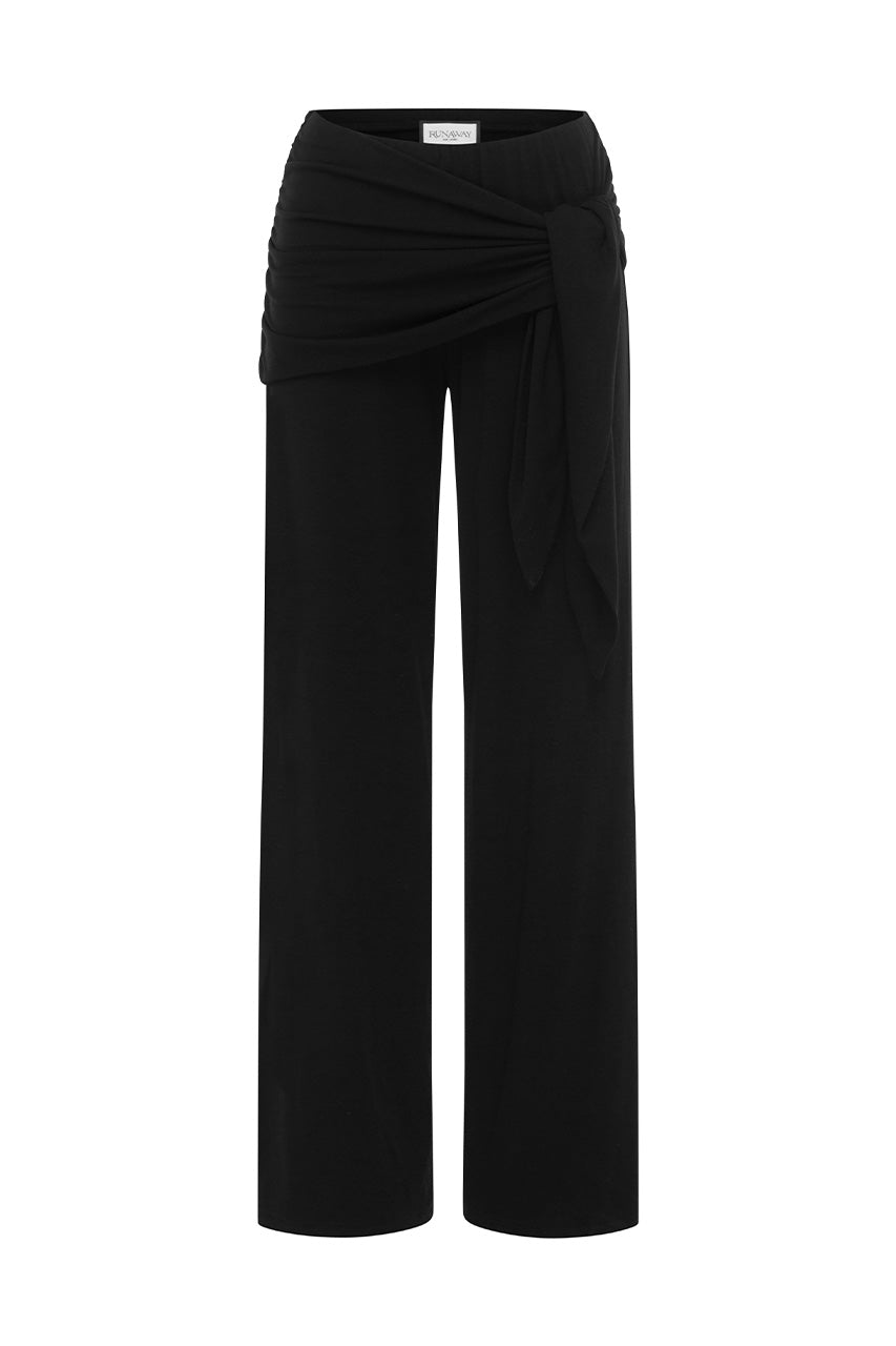 TOLANI SIDE TIE PANTS - BLACK - TOLANISIDETIEPANTS-BLACK