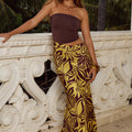 TORIA STRAPLESS MAXI DRESS - EMERY GOLD
