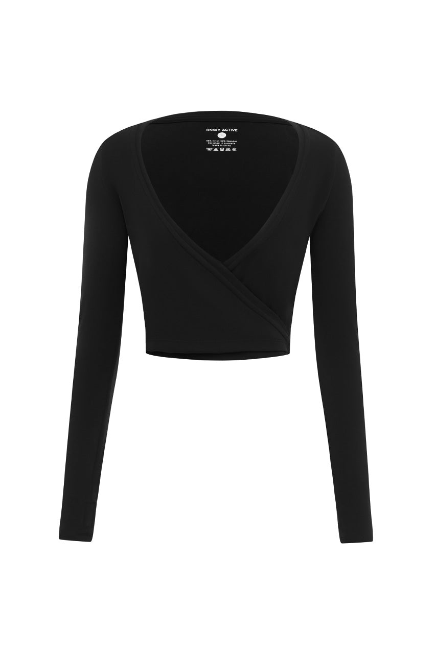 TORIE BALLET WRAP TOP - BLACK - TORIEBALLETWRAPTOP-BLACK-0