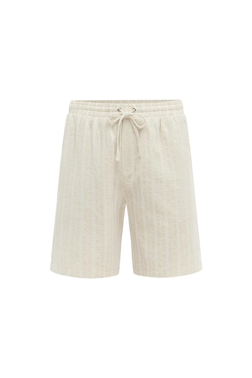 TRISTIAN DRAWSTRING SHORT - SAND/WHITE STRIPE - TRISTIANDRAWSTRINGSHORT-SAND_WHITESTRIPE