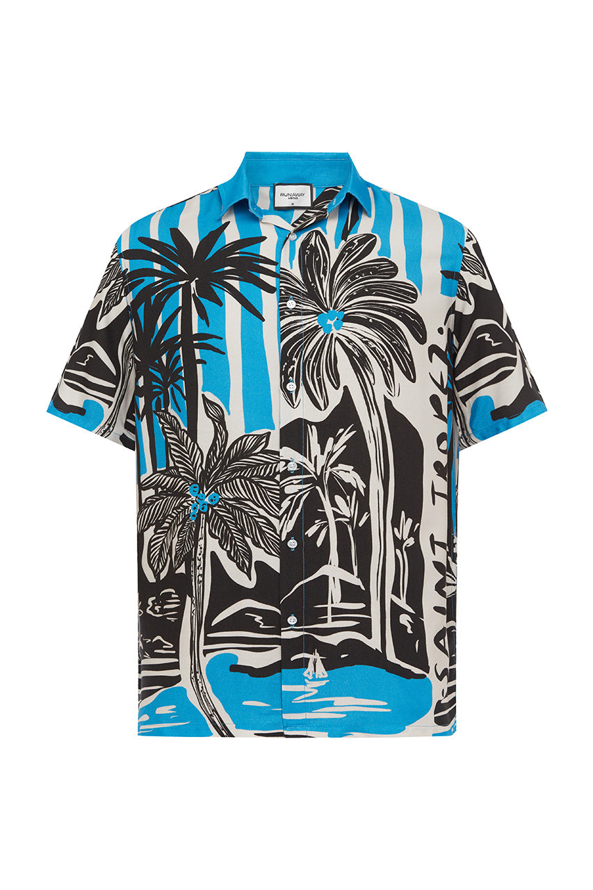 TROPEZ SHIRT - BLUE/BLACK - TROPEZSHIRT
