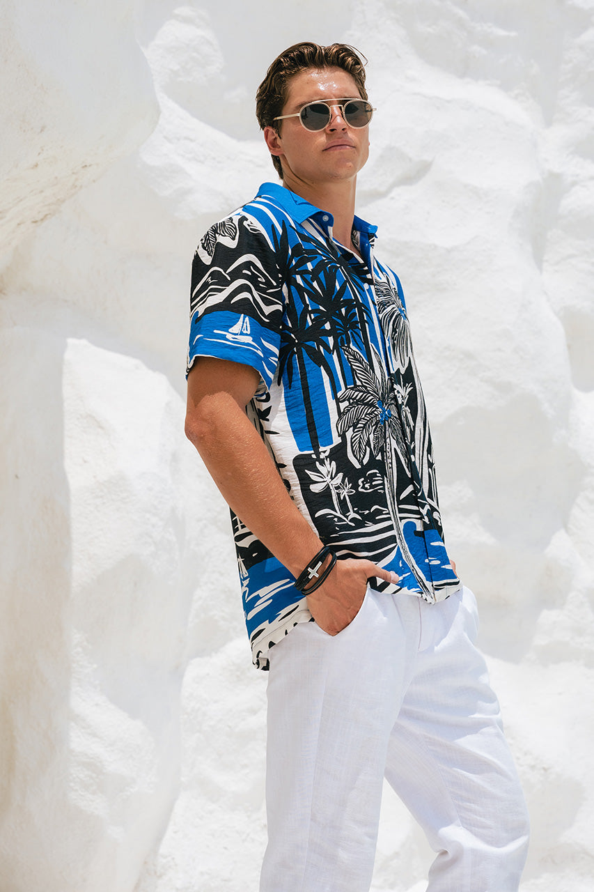 TROPEZ SHIRT - BLUE/BLACK - TROPEZSHIRTBLUEBLACK
