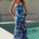 TULIA LOW BACK MAXI DRESS - ELIANA BLUE