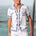 TUSCANY SHORT SLEEVE SHIRT  - TUSCON WHITE/NAVY