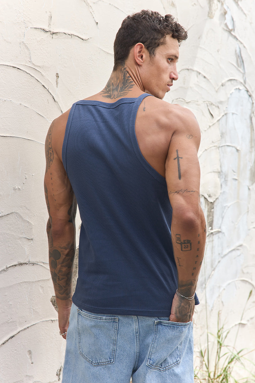 TYLER RIBBED SINGLET - STEEL - TYLERSINGLET-STEEL-3