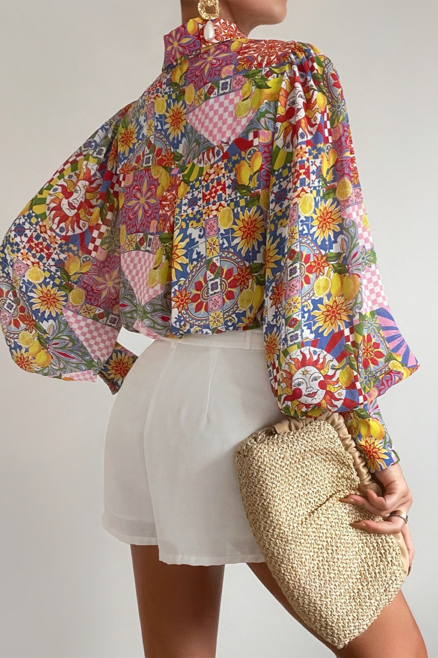 FLEETWOOD BLOUSE - ANACAPRI PINK - Tezza-3686