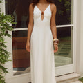 UNITY LOW PLUNGE MAXI DRESS - WHITE