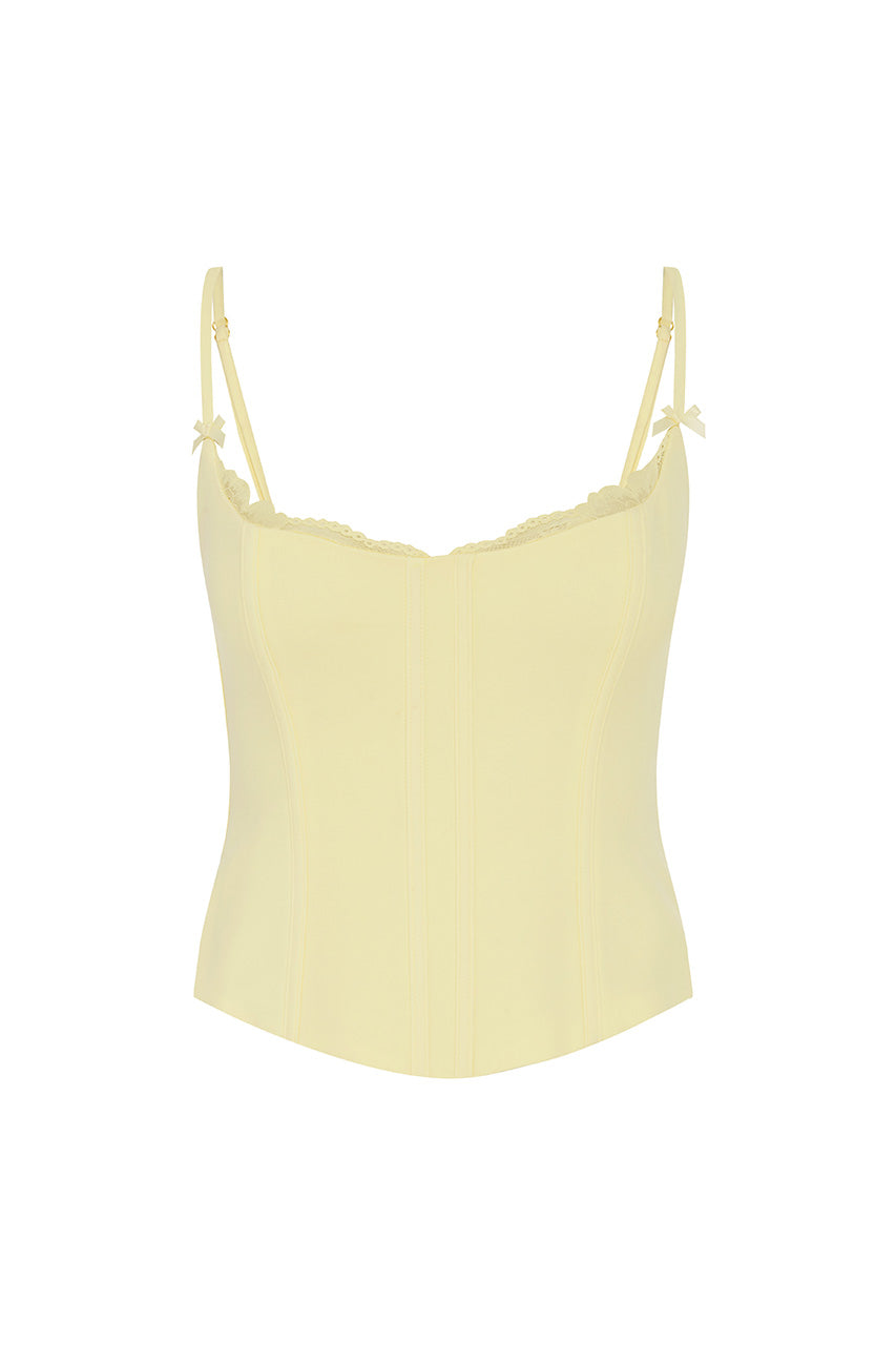 VALERIE LACE TRIM BUSTIER - LEMON - VALERIEBUSTIERLEMON