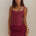 VALERIE LACE TRIM BUSTIER - WINE/WHITE POLKA