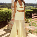 VALLETTA MAXI SKIRT - LEMON