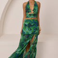 VALLETTA HANDKERCHIEF MAXI SKIRT - CALISTA GREEN