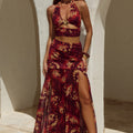 VALLETTA HANDKERCHIEF MAXI SKIRT - ELIANA RED