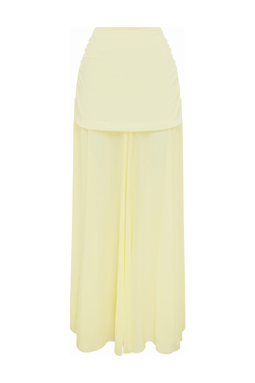 VALLETTA MAXI SKIRT - LEMON - VALLETTAMAXISKIRTLEMON