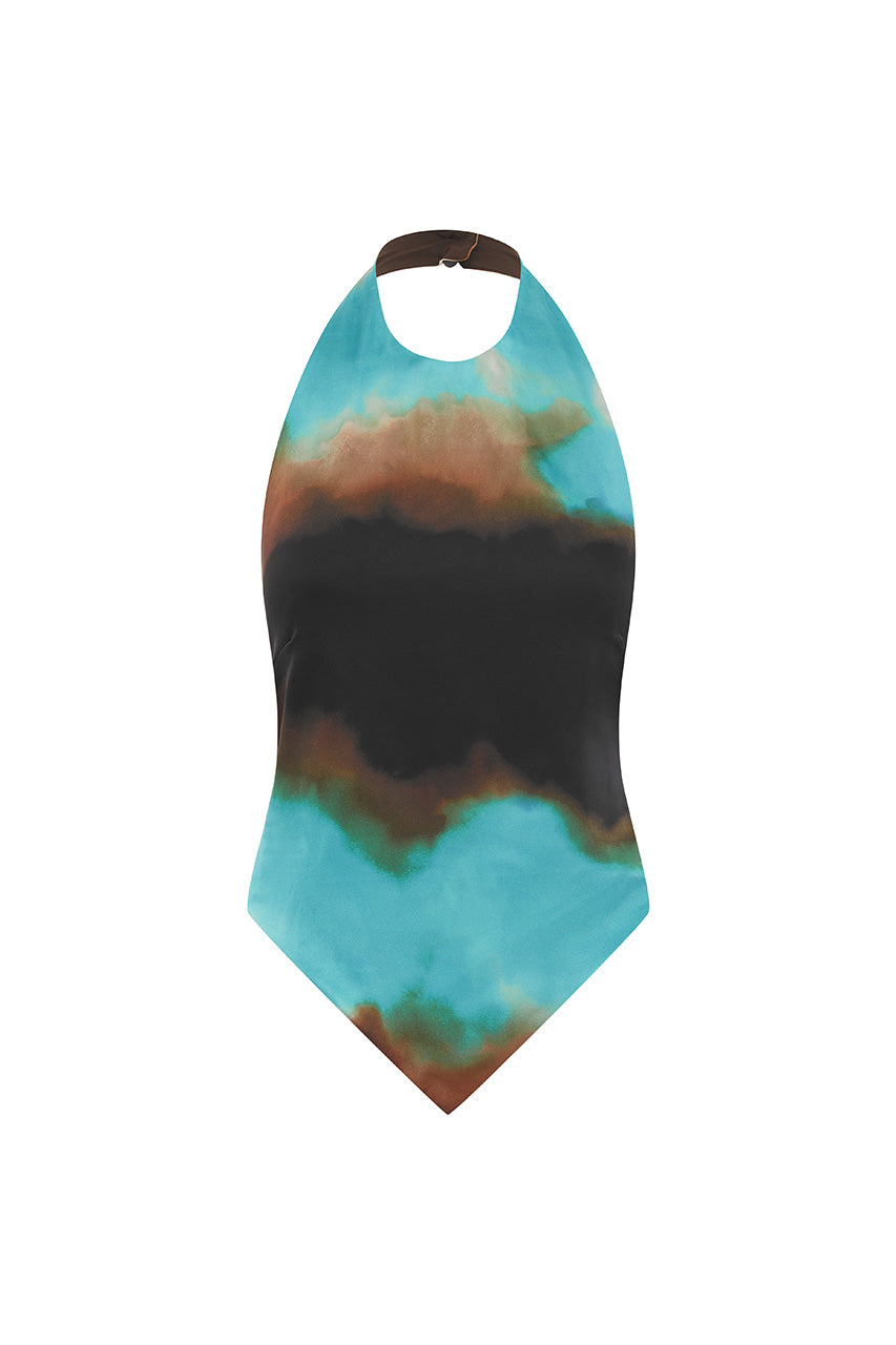 VEGA HALTER TOP - VEGA CHOCOLATE - VEGAHALTERTOP